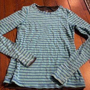 🔥 10/$25 - Striped Blue and Green Kids Long Sleeve Shirt